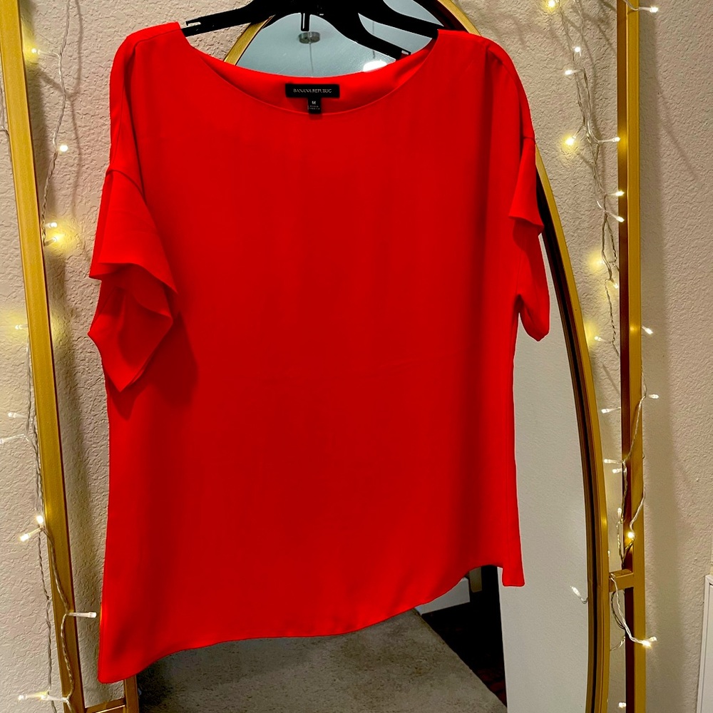 Banana Republic Flutter Sleeve Top